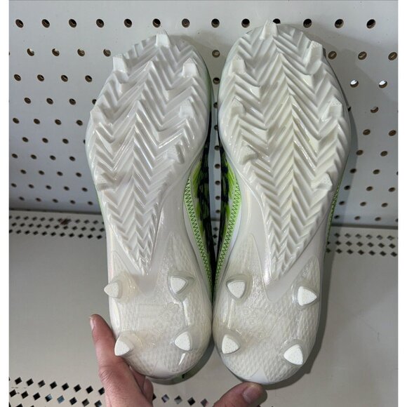 Adidas AdiZero Mens Football Cleats Size 10.5 White Neon Green Blue Seahawks main image 4